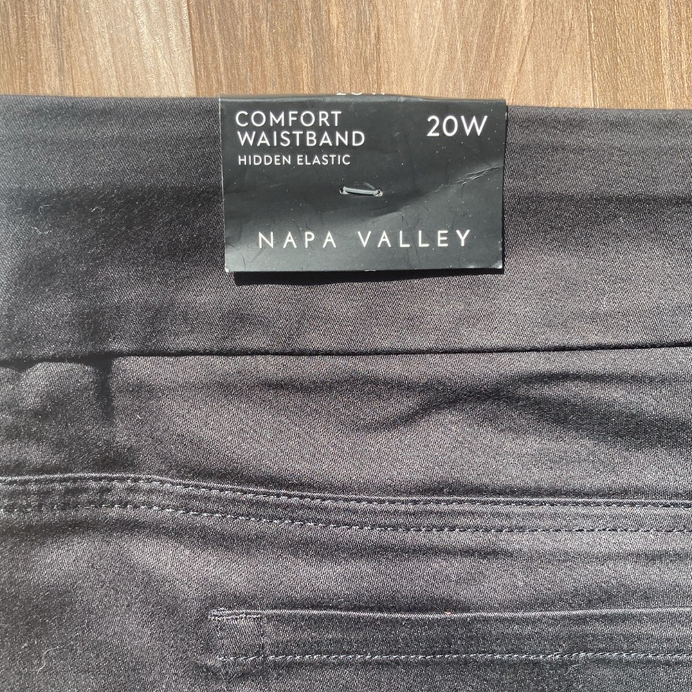 Napa Valley short black comfort waistband hidden elastic pull on 20W - Picture 4 of 16